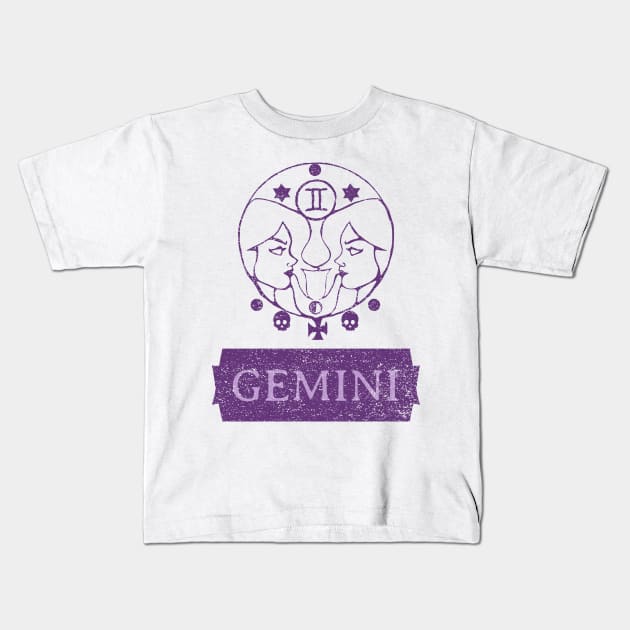 Gemini Zodiac sign Kids T-Shirt by Creativity Apparel